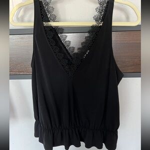 Express Black Lace Detail Top VINTAGE CIRCA 2001 NWOT